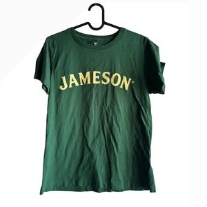 Jameson Irish Whiskey Graphic T-Shirt Green Short Sleeve Crew Neck Womens Medium